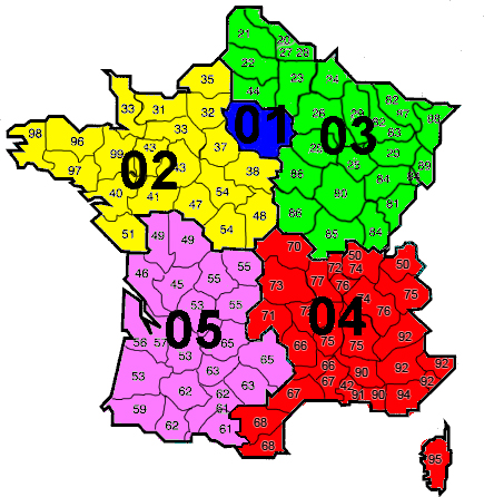 French Area codes